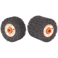 FX Cleaning & Finishing Drum, 4-1/4" Dia. x 2" W, 5/8"-11 Arbor, Coarse Grit Fastek