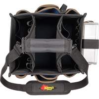Large Electrical & Maintenance Tool Carrier, Polyester, 23 Pockets, Black Fastek
