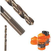 Jobber Drill Bit, High Speed Steel, 3/16", 3-6/16" L, 2-1/16" Flute, 118° Point Angle Fastek
