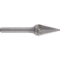 AllSteel Conical Shape Carbide Burr, SM-5, 1/2" Dia., 1/4" Shank, 7/8" Depth of Cut Fastek