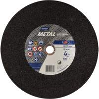 Metal A Chop Saw Cut-Off Wheel, 14" x 3/32", 1" Arbor, Type 01/41, Aluminum Oxide, 4365 RPM Fastek