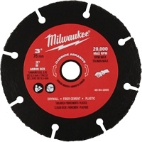 Carbide Abrasive Blade, 3" x 3/8" Arbor, Silicon Carbide, 20000 RPM Fastek