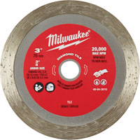 Tile Blade, 3" x 3/8" Arbor, Diamond, 20000 RPM Fastek