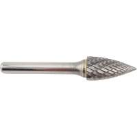 Tree Shape Pointed End Carbide Shipyard Bur, SG-5, 1/2" Dia., 1/4" Shank, 1" Depth of Cut Fastek