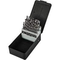 Jobber Length Drill Bit Set, 26 Pieces, High Speed Steel Fastek