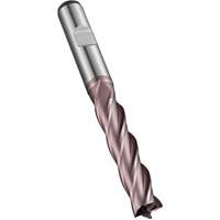 Square End Mill, 5 mm Dia., 68 mm L, 4 Flutes, 6 mm Shank, High Speed Cobalt Fastek