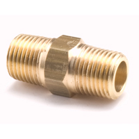 Hex Pipe Nipples, Brass, 1/8", Standard Fastek
