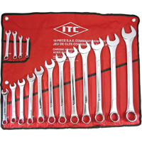 ICW-16 Professional Raised Panel Wrench Set, Combination, 16 Pieces, Imperial Fastek