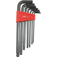 Ball Nose Hex Key Set, 7 Pcs., Imperial Fastek