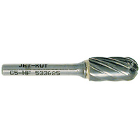 C5-NF JET-KUT&reg; Ball Nose Shape Bur for Aluminum/Non-ferrous Materials, 1/2" Dia. Fastek