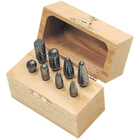 CBK-8 Carbide Bur Set in Wooden Box, 8 Pieces Fastek