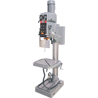 Variable Speed Gearhead Drill Presses, 5/8" Chuck, 2 Speed(s), 22" W x 22" L, #4 Morse Fastek