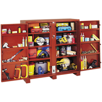 Jobsite Shelf Cabinet, Steel, 58.7 Cubic Feet, Red TEP171 | Fastek