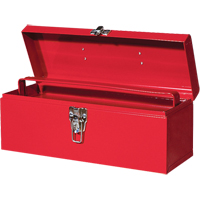 ATB100 Portable Tool Box with Metal Tool Tray, 6" D x 16" W x 6-1/2" H, Red Fastek
