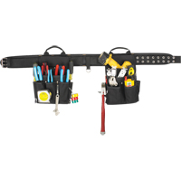 20 Pocket Tool Belt Combo, Polyester, Black TEQ488 | Fastek