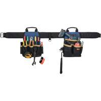 20 Pocket Tool Belt Combo, Polyester, Black Fastek