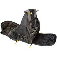 Techgear 53-Pocket Tool Backpack, 16" L x 13-1/4" W, Black, Polyester Fastek