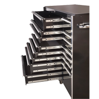 RX Series Rolling Tool Cabinet, 19 Drawers, 72" W x 25" D x 47" H, Black TEQ505 | Fastek
