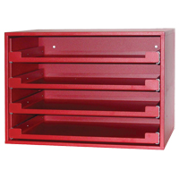 Compartment Rack, 15" D x 21" W x 15" H, Red Fastek