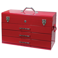 Tool Box, 9-3/5" D x 21-3/10" W x 14-1/2" H, Red Fastek