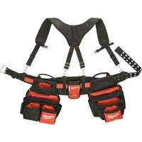 Contractor Work Belt With  Suspension Rig, Nylon, Black Fastek