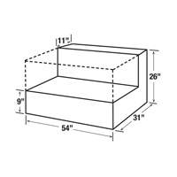 Steel Fuel Transfer Tank, Steel, 50 gal. Capacity, White Fastek