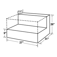 Steel Fuel Transfer Tank, Steel, 48 gal. Capacity, White Fastek