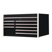 RX Series Tool Chest, 41" W, 8 Drawers, Black Fastek