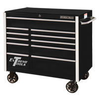 RX Series Rolling Tool Cabinet, 11 Drawers, 41-1/2" W x 25-1/2" D x 40-1/2" H, Black TEQ763 | Fastek