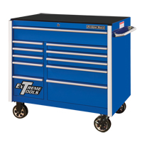 RX Series Rolling Tool Cabinet, 11 Drawers, 41-1/2" W x 25-1/2" D x 40-1/2" H, Blue Fastek