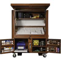 Field Office Jobsite Box, 33" W x 63" D x 80" H, Steel, Red Fastek