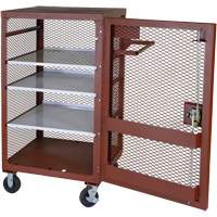 Mobile Mesh Cabinet, Steel, 22 Cubic Feet, Red TEQ807 | Fastek