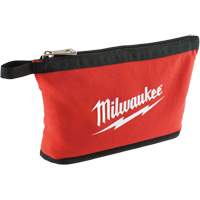 Zipper Pouch, Canvas, 1 Pockets, Black/Red Fastek