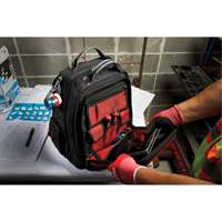Packout Backpack, 15-3/4" L x 11-4/5" W, Black/Red, Ballistic Fastek