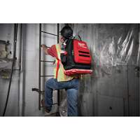 Packout™ Backpack, 15-3/4" L x 11-4/5" W, Black/Red, Ballistic TEQ863 | Fastek
