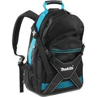 Jobsite Backpack, 9-1/2" L x 15" W, Black/Blue, Polyester Fastek