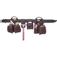 Deluxe Contractor's Tool Belt, Leather, Tan TEQ920 | Fastek