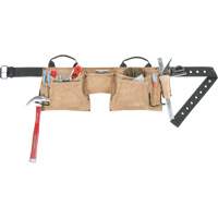 Constructor's Tool Belt, Leather, Tan TEQ921 | Fastek