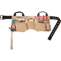 Carpenter's Tool Belt, Leather, Tan TEQ922 | Fastek