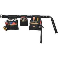Deluxe Tool Belt Combo, Polyester, Black Fastek