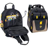 E-Charge Back Pack, 15" L x 10-1/2" W, Black, Polyester Fastek