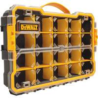 Compartment Pro Organizer, 11" W x 17-5/8" D x 2-7/8" H, Black/Yellow Fastek