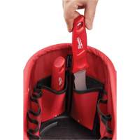 Utility Oval Bag, Ballistic Nylon, 24 Pockets, Black/Red TER017 | Fastek