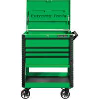 EX Deluxe Series Tool Cart, 4 Drawers, 22-7/8" L x 33" W x 44-1/4" H, Green TER032 | Fastek