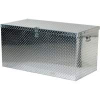 Aluminum Treadplate Portable Tool Box, 25-1/16" D x 49-1/4" W x 24" H, Silver Fastek