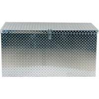 Aluminum Treadplate Portable Tool Box, 25-1/16" D x 49-1/4" W x 24" H, Silver Fastek