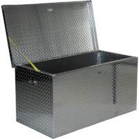 Aluminum Treadplate Portable Tool Box, 25-1/16" D x 49-1/4" W x 24" H, Silver Fastek