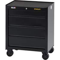 100 Series Rolling Tool Chest, 4 Drawers, 26-1/2" W x 18" D x 32" H, Black Fastek