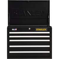 300 Series Tool Chest, 26" W, 5 Drawers, Black Fastek