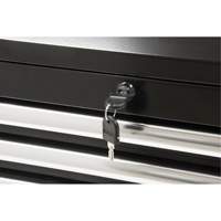 Industrial Tool Chest, 26" W, 4 Drawers, Black Fastek